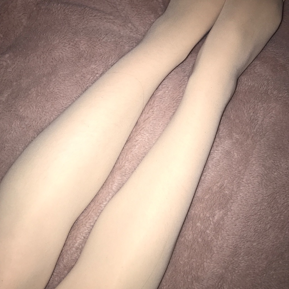 Pale pink ballet tights
